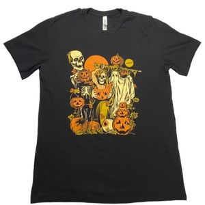 Bella Canvas Horror Men’s Vintage Inspired Black Halloween T-Shirt Size Large